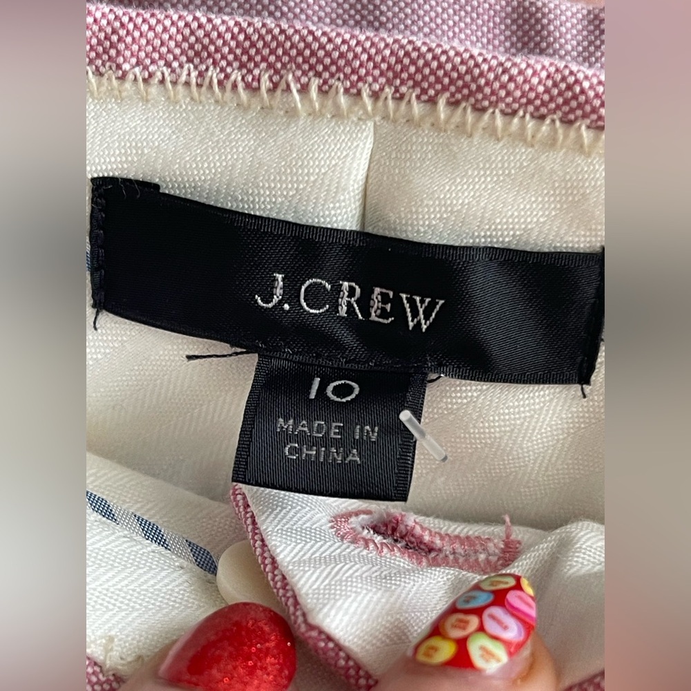 JCrew NWT French girl ankle crop pant in pink Italian cotton - Picture 3 of 12